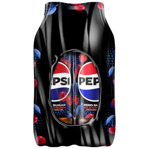 Pepsi Zero Sugar Soda Wild Cherry 16.9 fl oz, 6 Count Bottles thumbnail 2