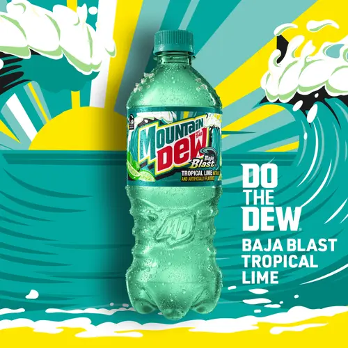 Mtn Dew Baja Blast, 16.9 oz Bottles, 6 Count thumbnail 3