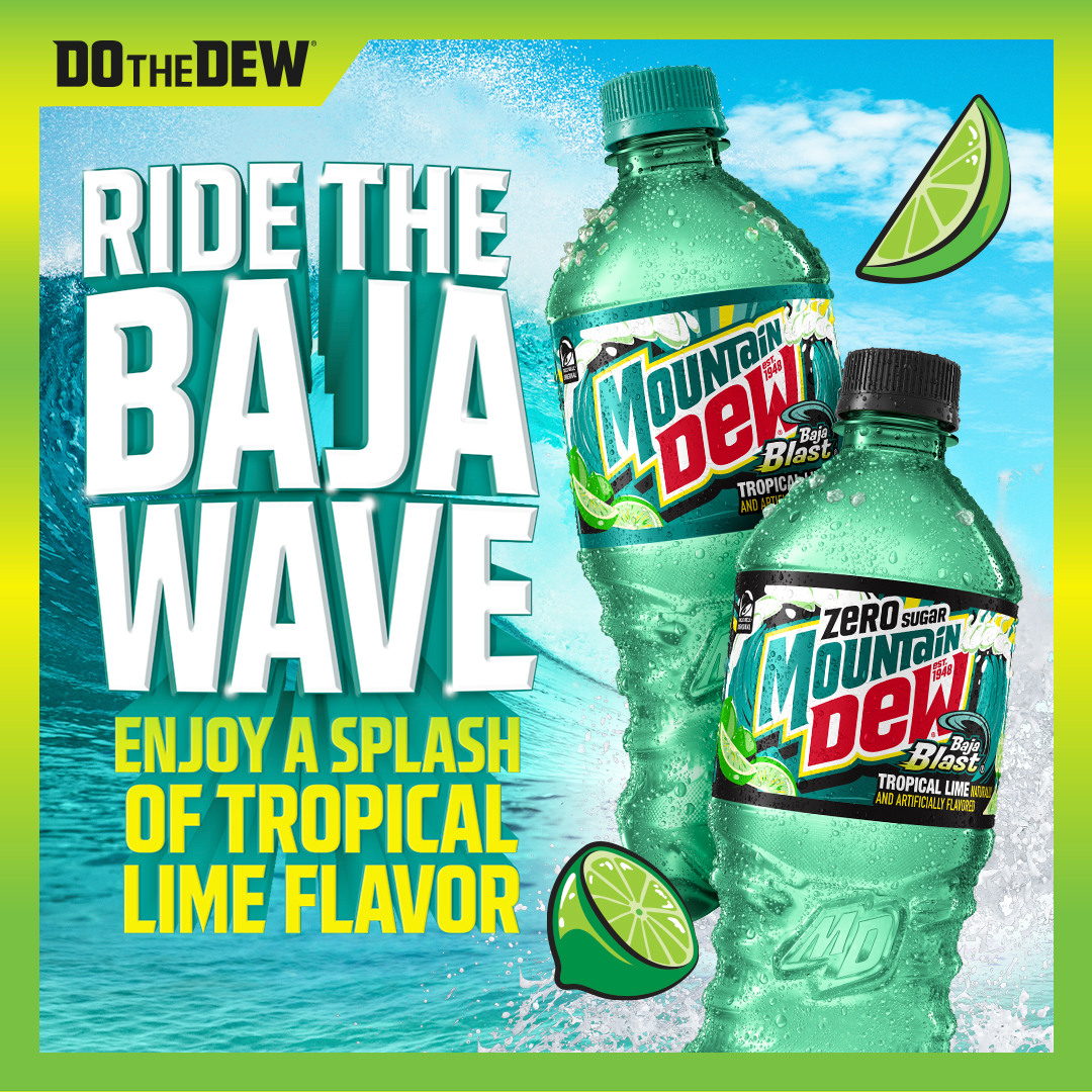 Mtn Dew Baja Blast, 16.9 oz Bottles, 6 Count thumbnail 4