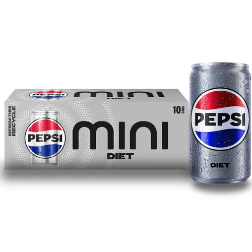 Diet Pepsi Cola Soda Pop, 7.5 fl oz, 10 Pack Cans thumbnail 2