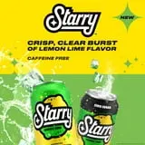 Starry Zero Sugar Lemon Lime Soda Pop, 20 fl oz, Bottle thumbnail 4