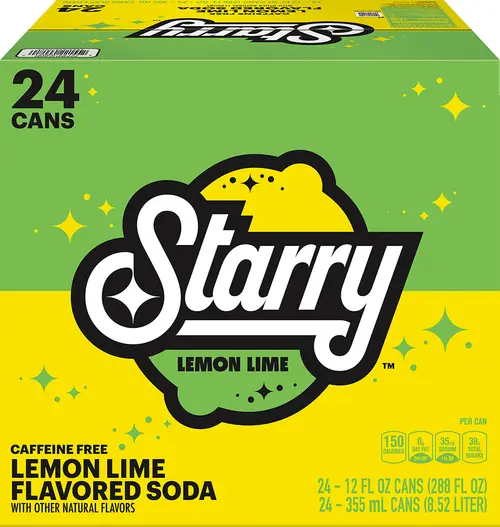 Starry Lemon Lime Soda Pop, 12 fl oz, 24 Pack Cans thumbnail 2