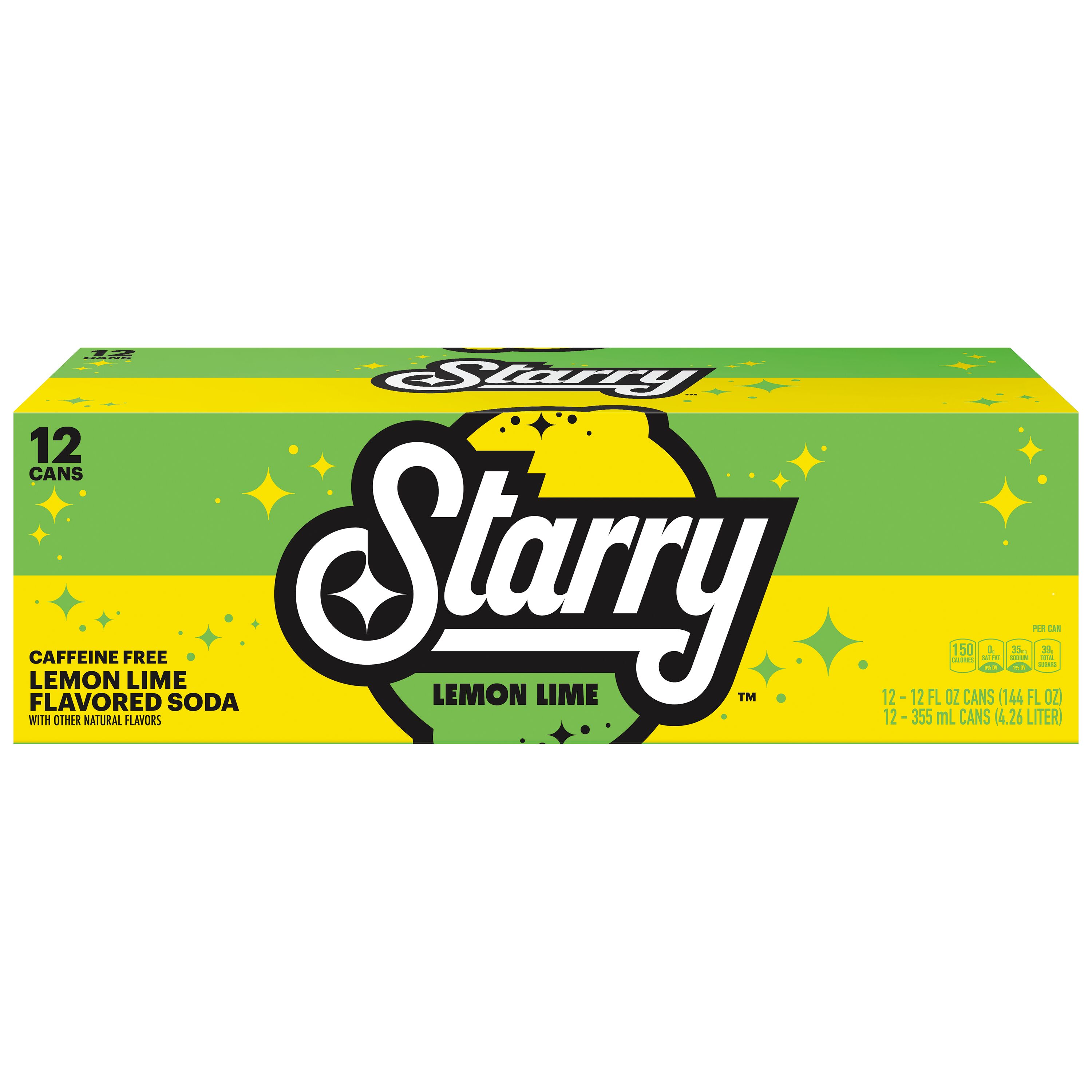Starry Lemon Lime Soda Pop, 12 fl oz, 12 Pack Cans thumbnail 4