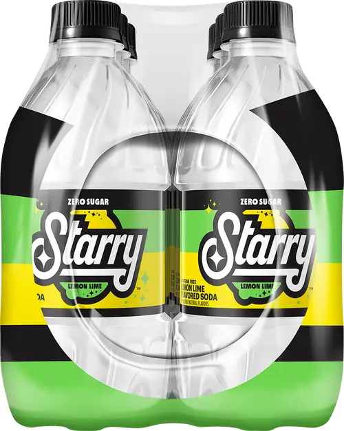 Starry Zero Sugar Lemon Lime Soda Pop, 16 fl oz, 6 Pack Cans thumbnail 3