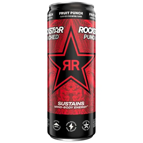 Rockstar Punched Energy Drink Fruit Punch 12 fl Oz 6 Count Cans thumbnail 4