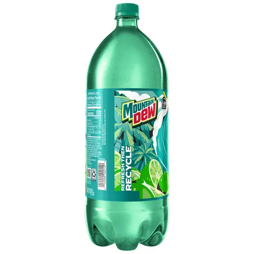 Mountain Dew Baja Blast Soda Pop 2 Liter Bottle thumbnail 2