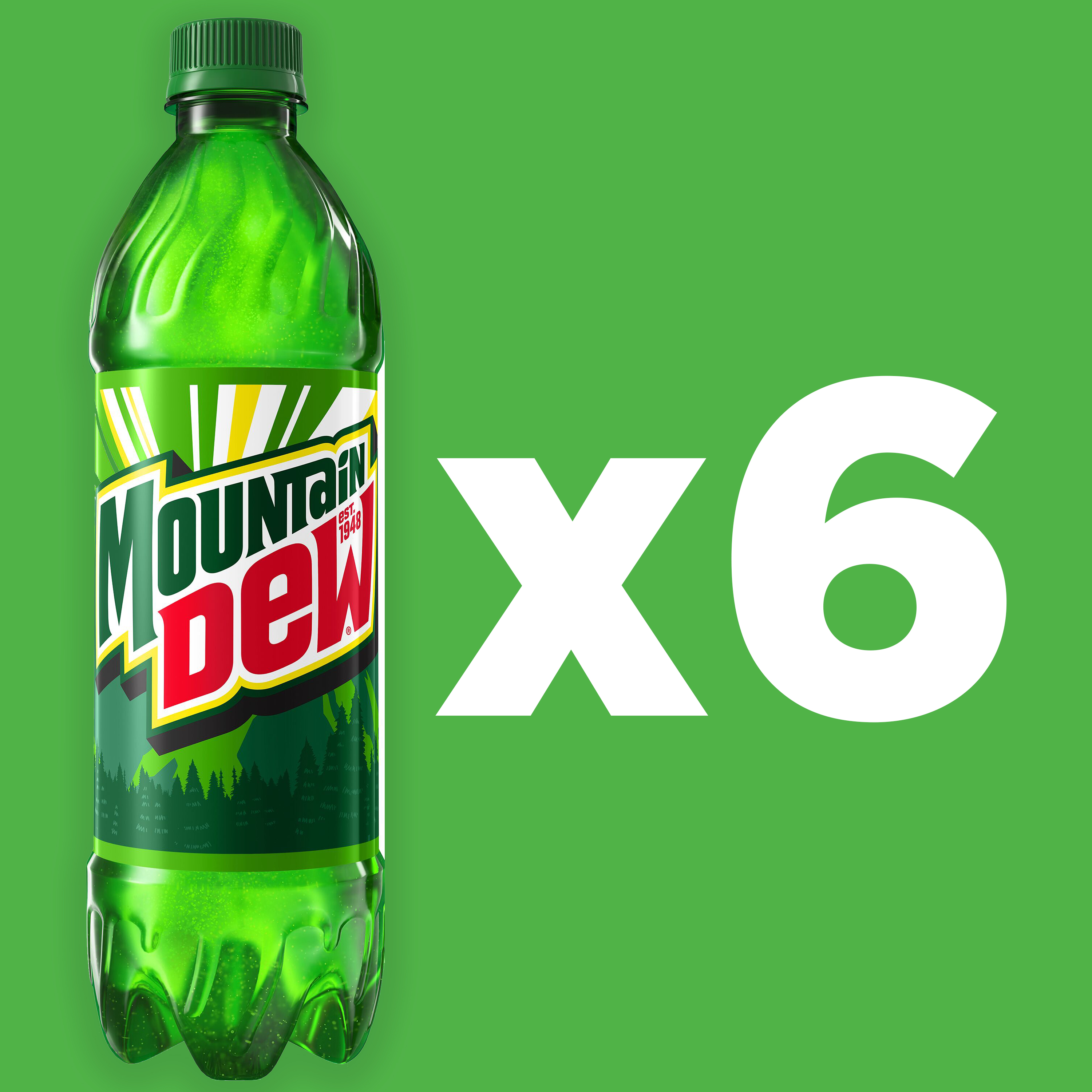 Mountain Dew The Original Soda Pop, 16.9 fl oz, 6 Pack Bottles thumbnail 2