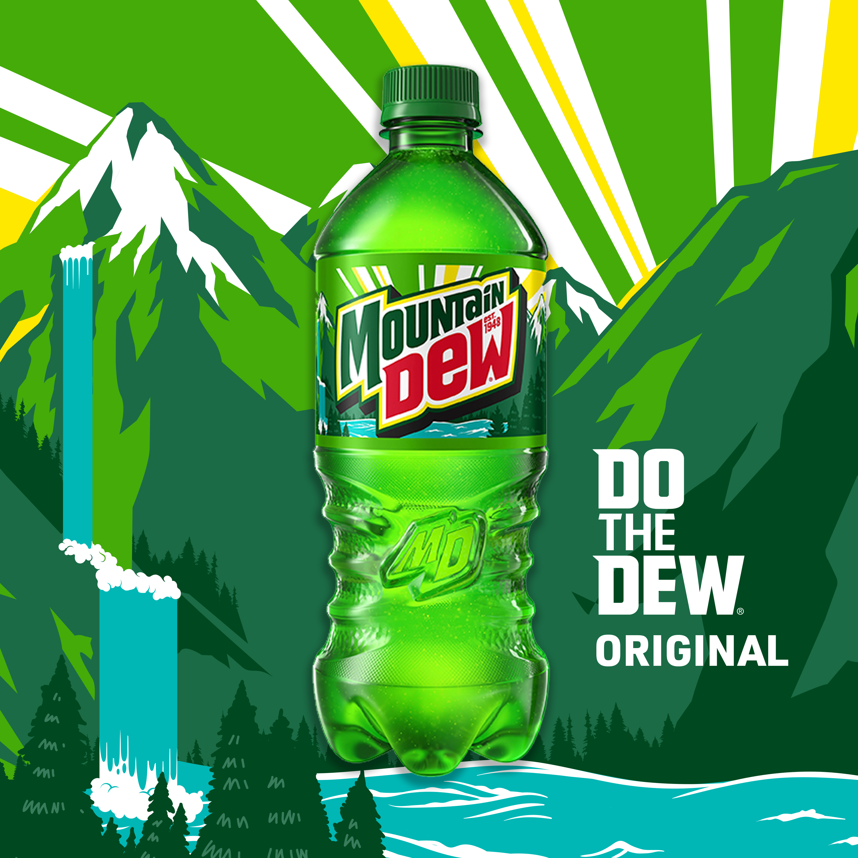 Mountain Dew The Original Soda Pop, 16.9 fl oz, 6 Pack Bottles thumbnail 3