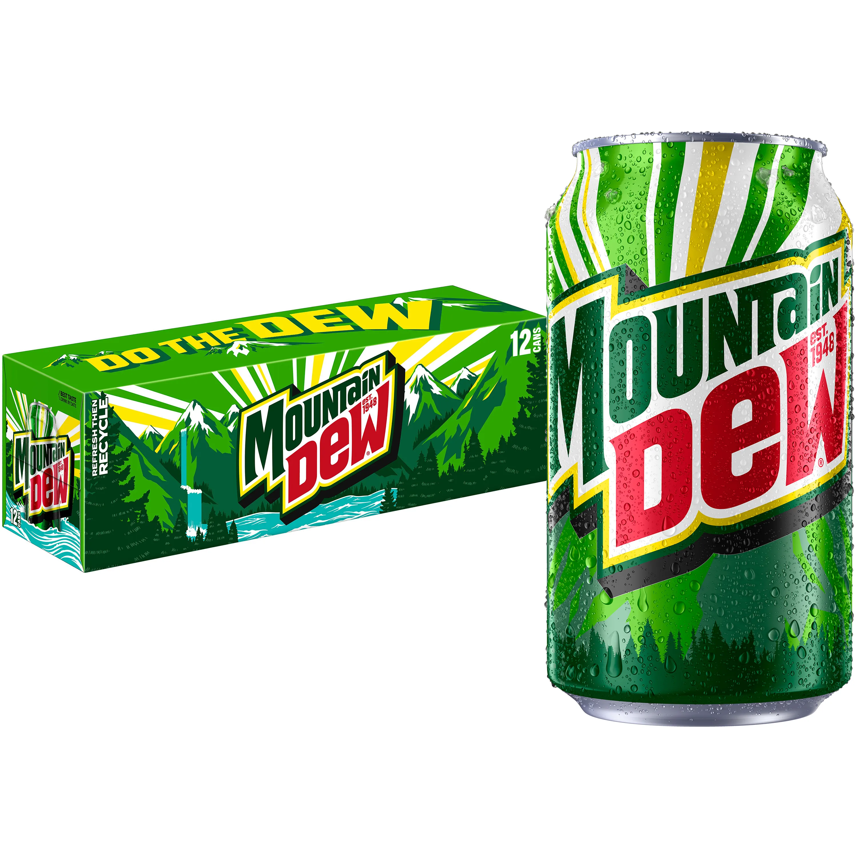 Mountain Dew Original Soda, 12 fl oz, 12 Count