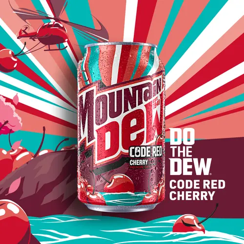 Mountain Dew Code Red Cherry Flavored Soda Pop, 12 fl oz, 12 Pack Cans thumbnail 3
