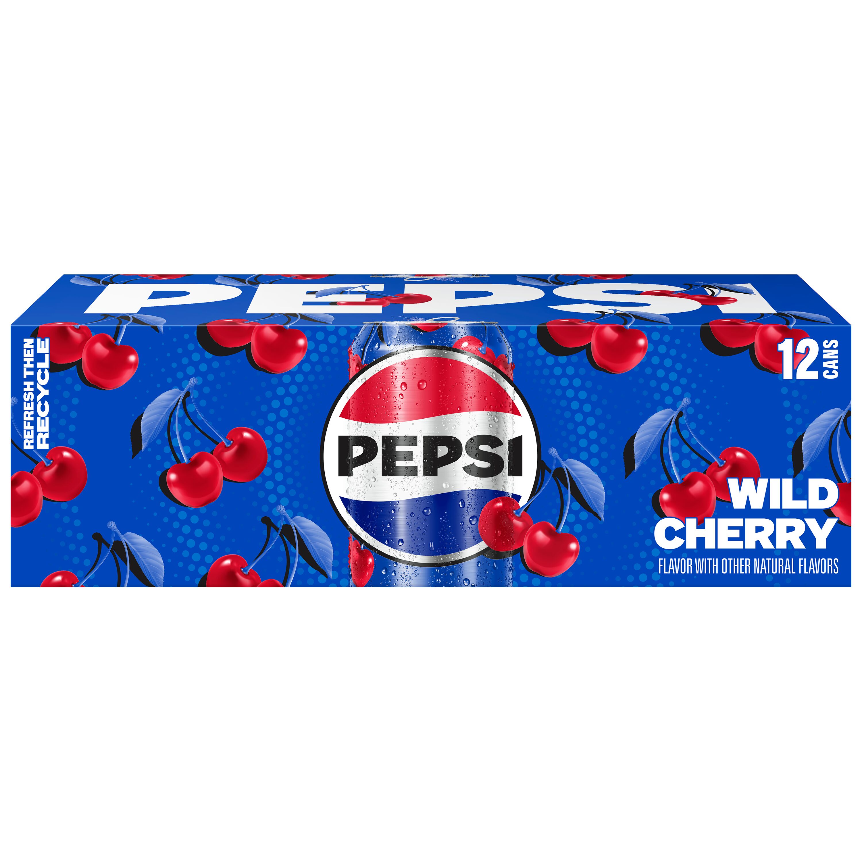 Pepsi Wild Cherry Soda Pop, 12 fl oz, 12 Pack Cans thumbnail 2