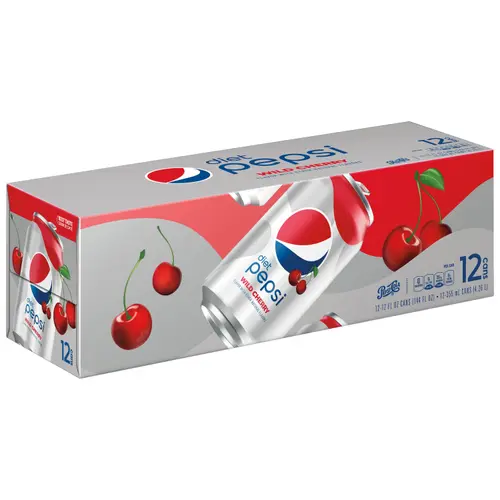 Diet Pepsi Wild Cherry Soda Pop, 12 fl oz Cans, 12 Pack thumbnail 3