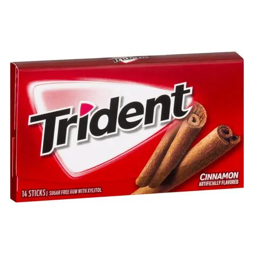 Trident Sugar Free Gum, Cinnamon, Regular Size, 14 Pieces thumbnail 2