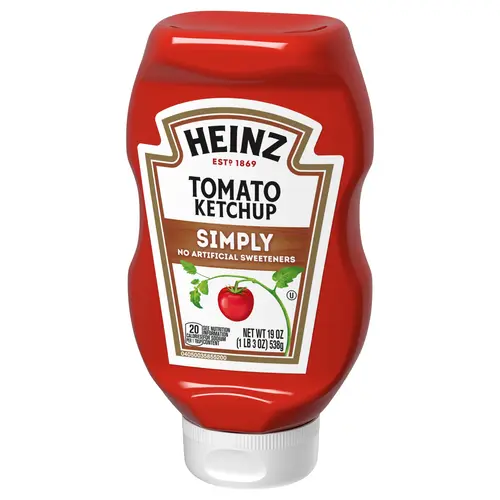 Heinz Simply Tomato Ketchup with No Artificial Sweeteners, 19 oz Bottle thumbnail 2
