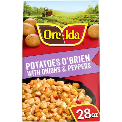Ore-Ida Potatoes O'Brien with Onions & Peppers Frozen Potatoes, 28 oz Bag