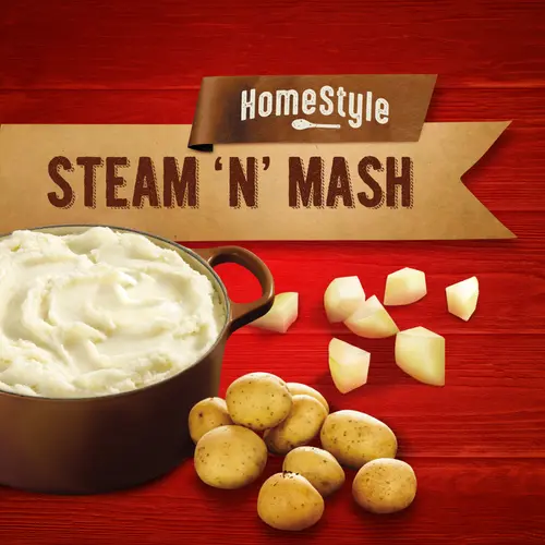 Ore-Ida Homestyle Steam 'N' Mash Recipe Ready Pre-Cut Russet Potatoes Frozen Side Dish, 24 oz Bag thumbnail 2