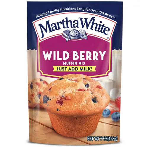 (12 pack) Martha White Wildberry Muffin Mix, 7 oz Bag thumbnail 2