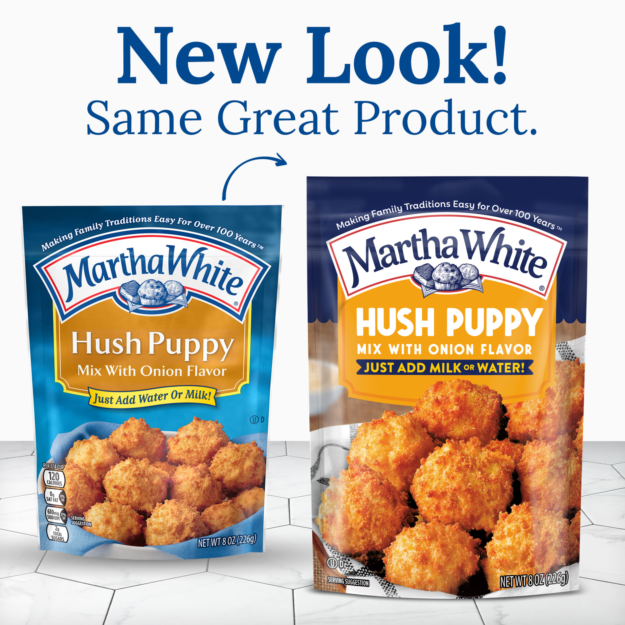 Martha White Hush Puppy Mix With Onion Flavor, 8 oz Pouch thumbnail 2