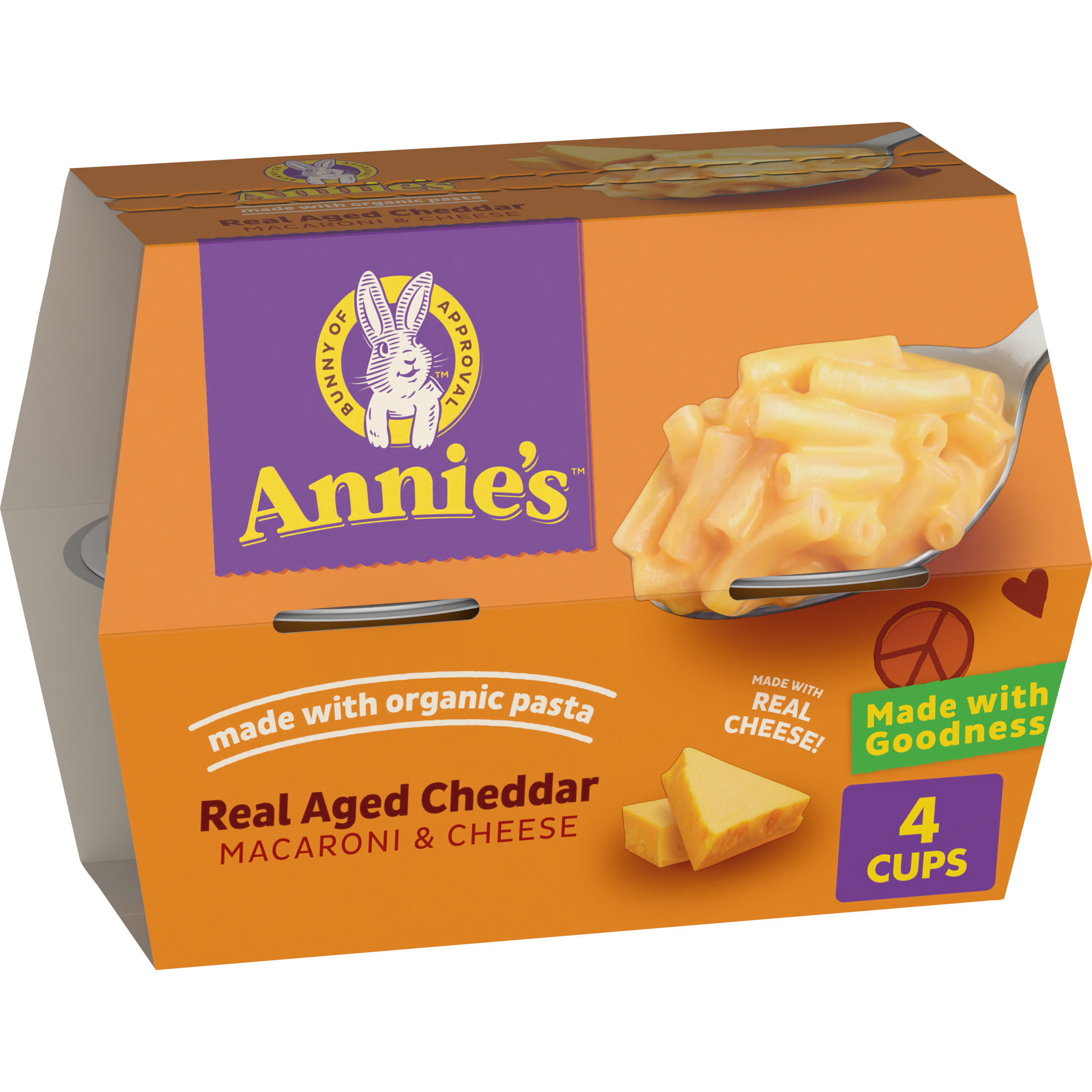 Annie's Real Aged Cheddar Microwave Mac and Cheese with Organic Pasta, 4 Cups, 8.04 oz
