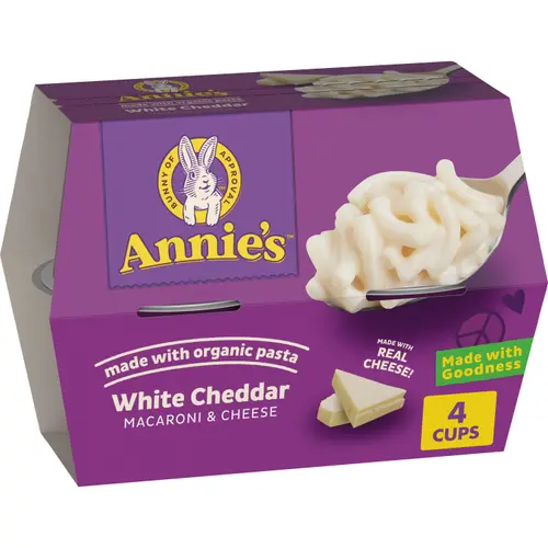 Annie's White Cheddar Microwave Mac and Cheese with Organic Pasta, 4 Cups, 8.04 oz
