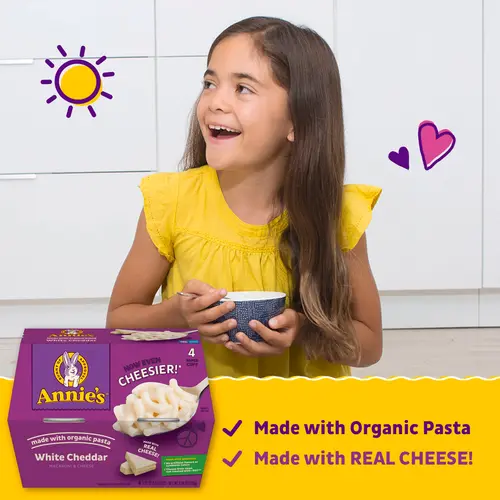 Annie's White Cheddar Microwave Mac and Cheese with Organic Pasta, 4 Cups, 8.04 oz thumbnail 3