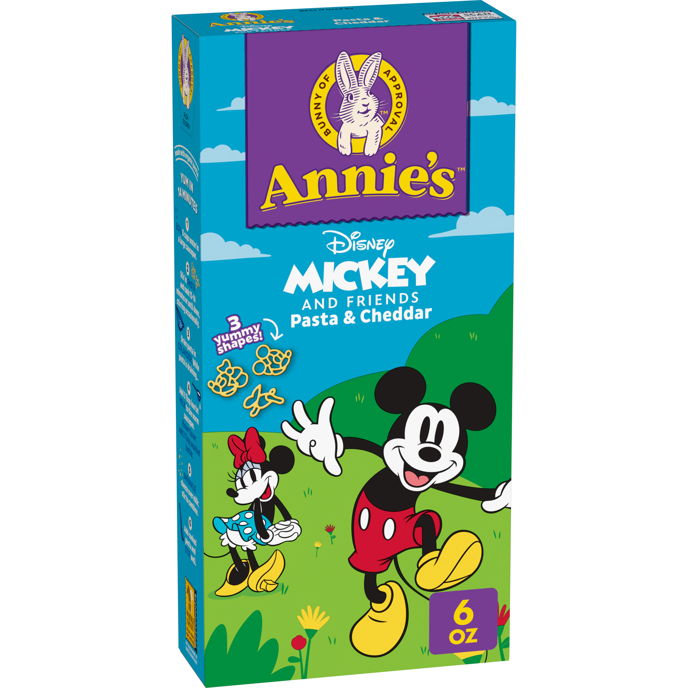 Annie's Disney Mickey & Friends, Macaroni and Cheese Dinner, Pasta & Cheddar, 6 oz.