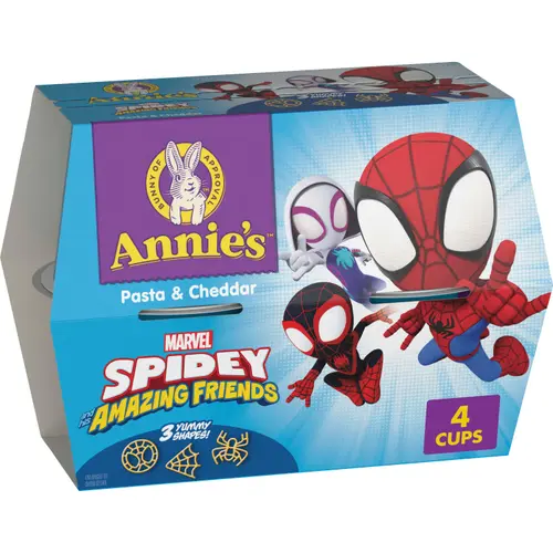 Annie's Marvel Spidey and His Amazing Friends Mac and Cheese, Pasta and Cheddar, 4 Cups, 7.48 oz
