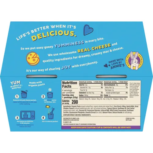 Annie's Marvel Spidey and His Amazing Friends Mac and Cheese, Pasta and Cheddar, 4 Cups, 7.48 oz thumbnail 3