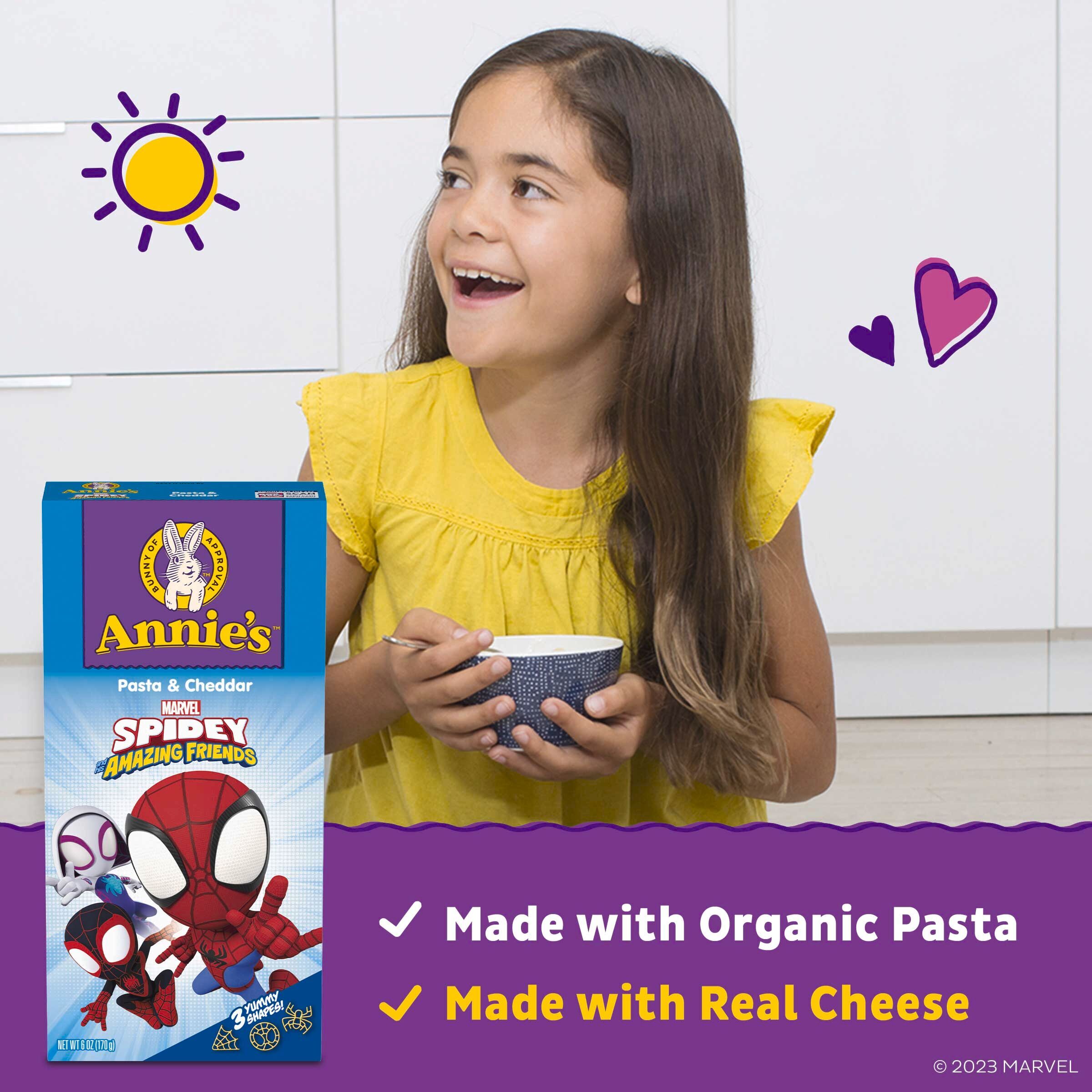 Annie's Marvel Spidey and His Amazing Friends Macaroni and Cheese, Pasta and Cheddar, 6 oz thumbnail 3