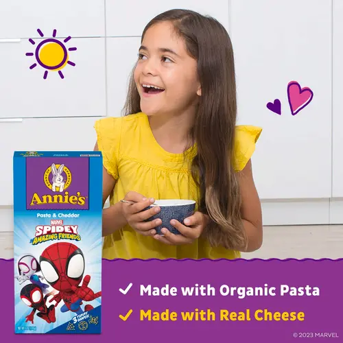 Annie's Marvel Spidey and His Amazing Friends Macaroni and Cheese, Pasta and Cheddar, 6 oz thumbnail 3