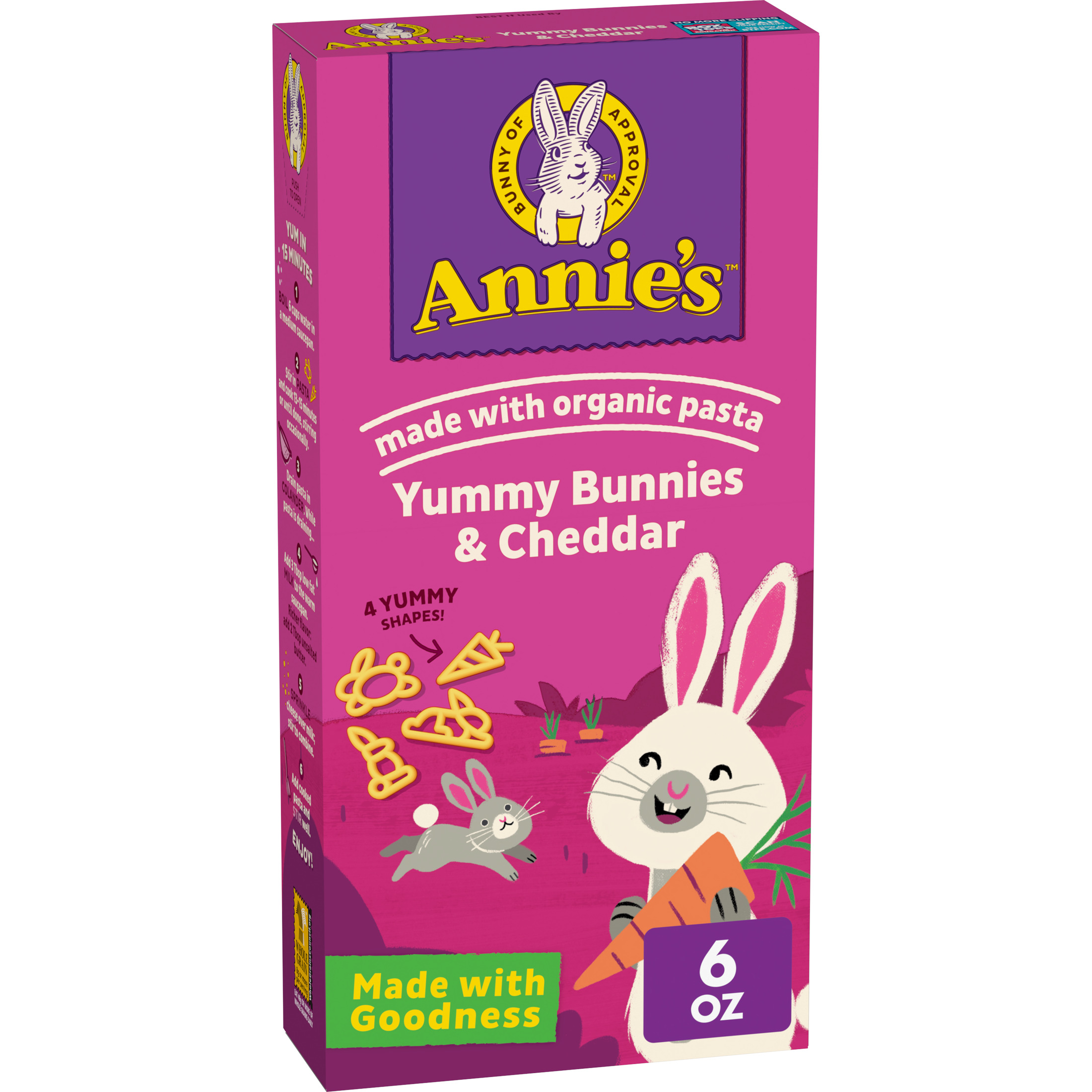 Annie's Yummy Bunnies and Cheddar, Mac and Cheese Made with Organic Pasta, 6 oz