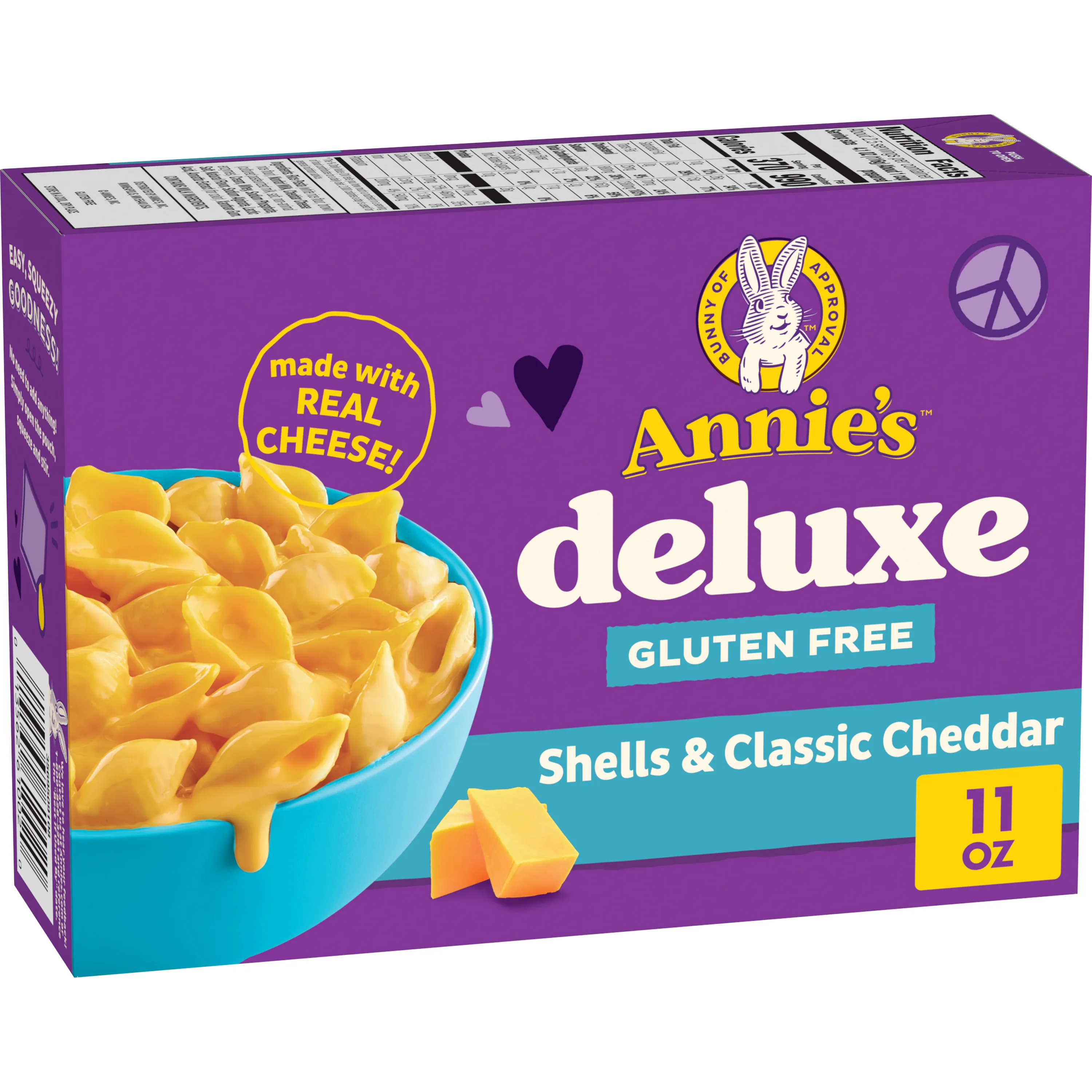 Annie's Deluxe Gluten Free Mac and Cheese Sauce, Shells and Classic Cheddar, 11 oz