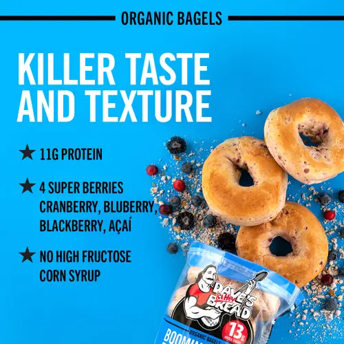 Dave's Killer Bread Boomin' Berry Organic Bagels, 16.75 oz, 5 Ct, Shelf-Stable thumbnail 2