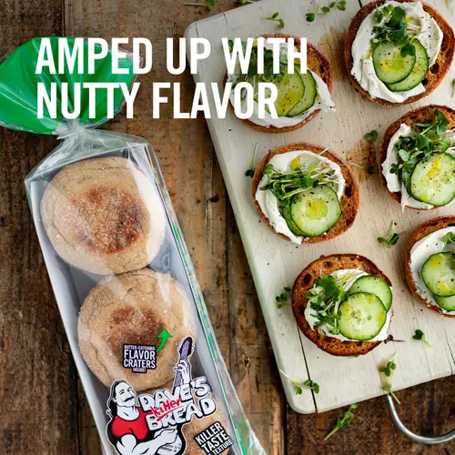 Dave's Killer Bread Rockin' Grains English Muffins, Organic Whole Grain English Muffins, 6 Count thumbnail 3