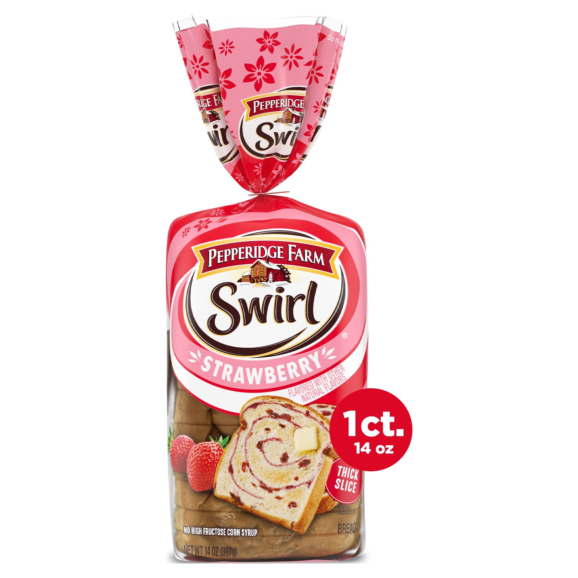 Pepperidge Farm Swirl Strawberry Breakfast Bread, 14 oz Loaf