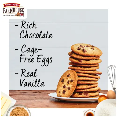 Pepperidge Farm Farmhouse Thin and Crispy Milk Chocolate Chip Cookies, 6.9 oz Bag (14 Cookies) thumbnail 2