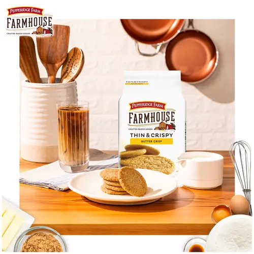 Pepperidge Farm Farmhouse Thin & Crispy Butter Crisp Cookies, 6.9 oz Bag thumbnail 3