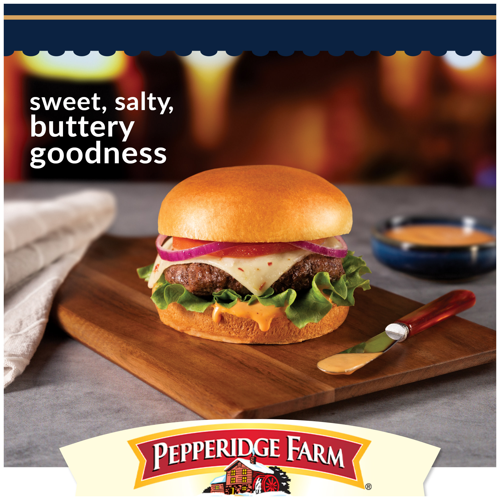 Pepperidge Farm Farmhouse Brioche Hamburger Buns, 6-Pack Bag thumbnail 2