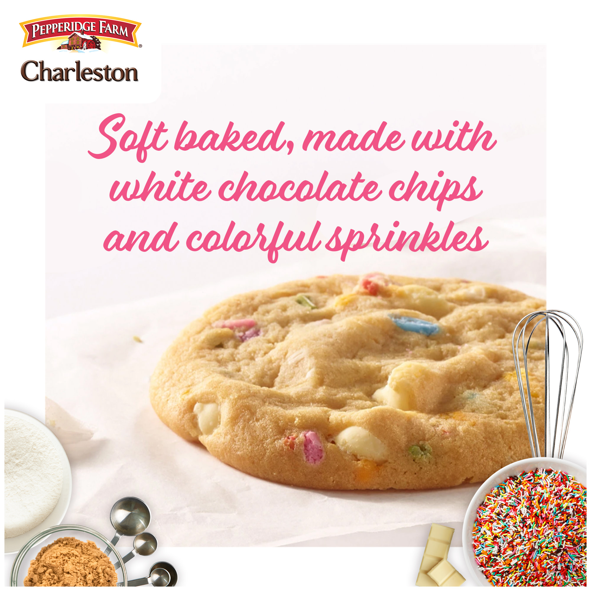 Pepperidge Farm Charleston Birthday Cake Cookies, 8 Soft Baked Cookies, 8.6 oz. Bag thumbnail 2