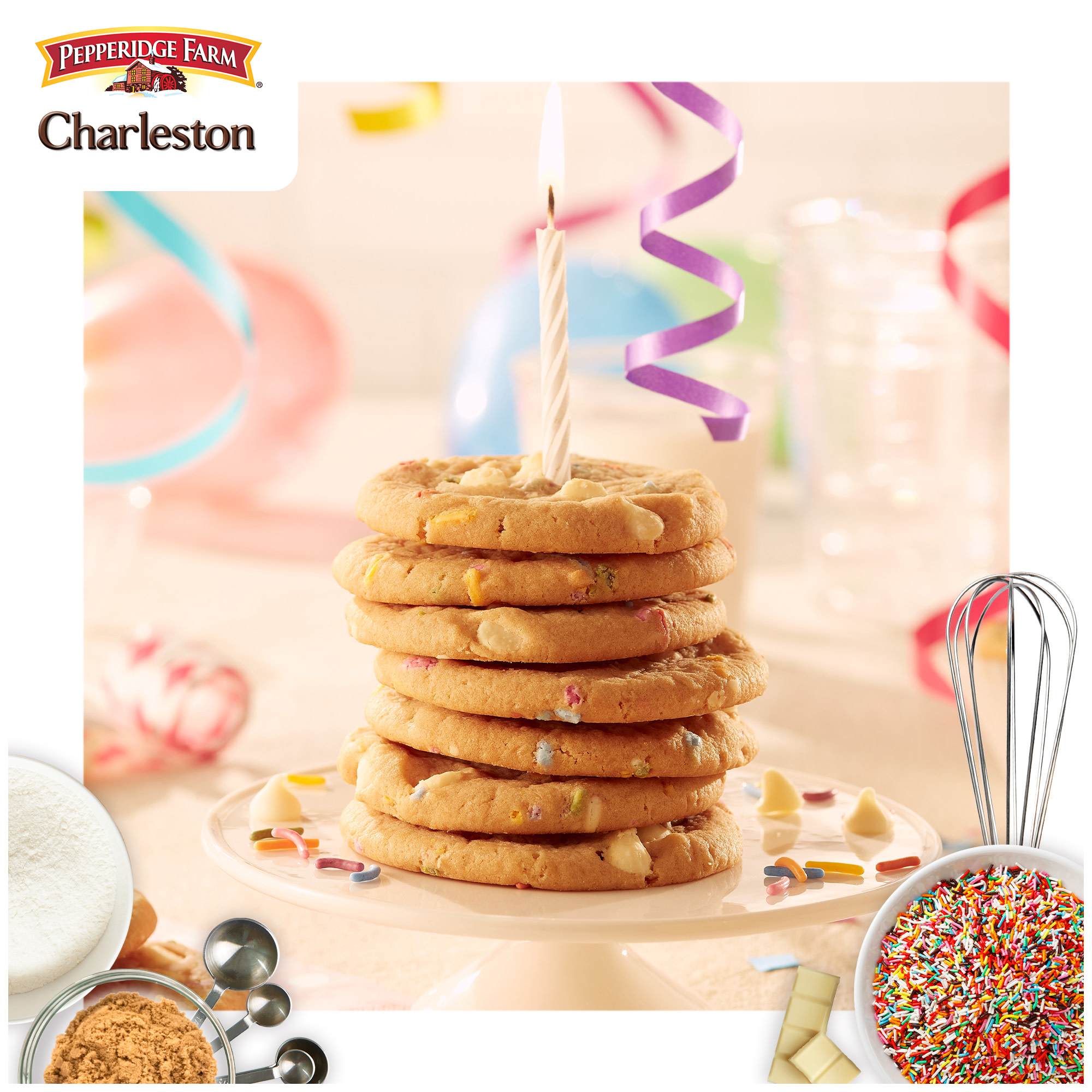 Pepperidge Farm Charleston Birthday Cake Cookies, 8 Soft Baked Cookies, 8.6 oz. Bag thumbnail 3