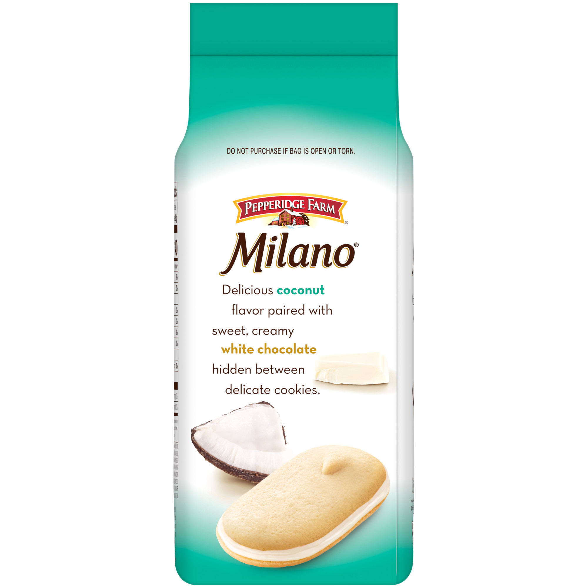 Pepperidge Farm Milano White Chocolate Coconut Flavored Cookies, 7 oz Bag thumbnail 3