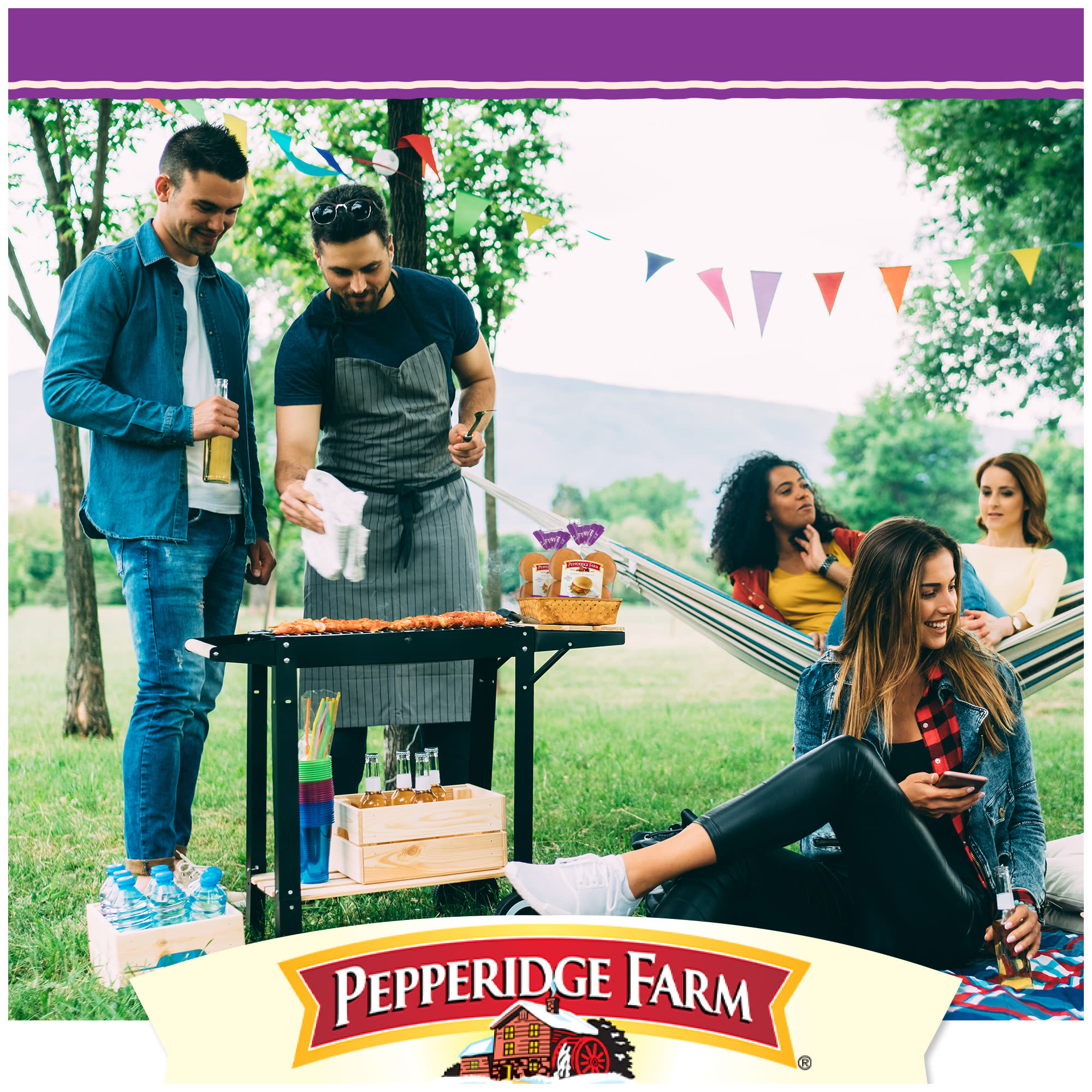 Pepperidge Farm Soft White Hamburger Buns, 8-Pack Bag thumbnail 3