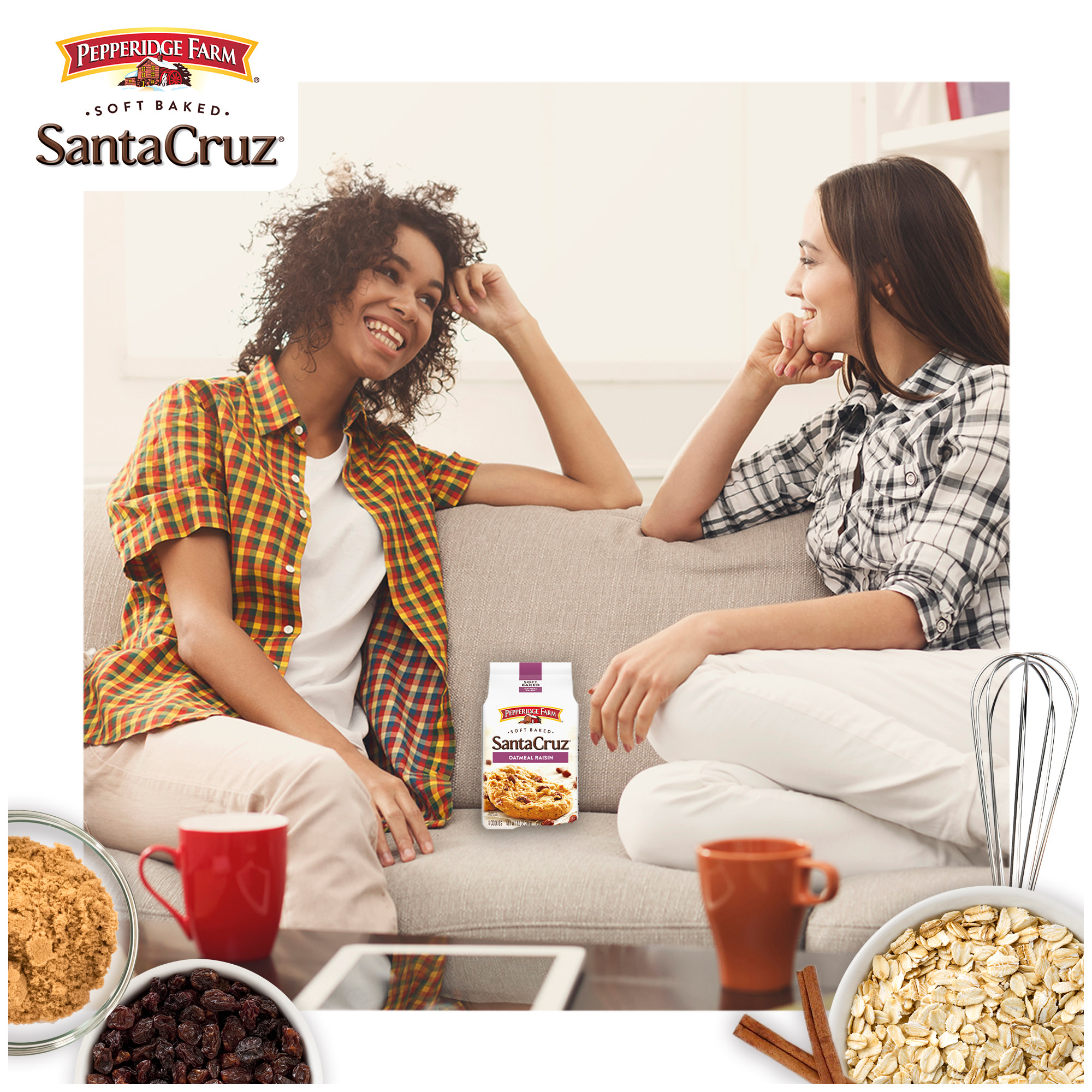 Pepperidge Farm Santa Cruz Soft Baked Oatmeal Raisin Cookies, 8.6 oz Bag (8 Cookies) thumbnail 4