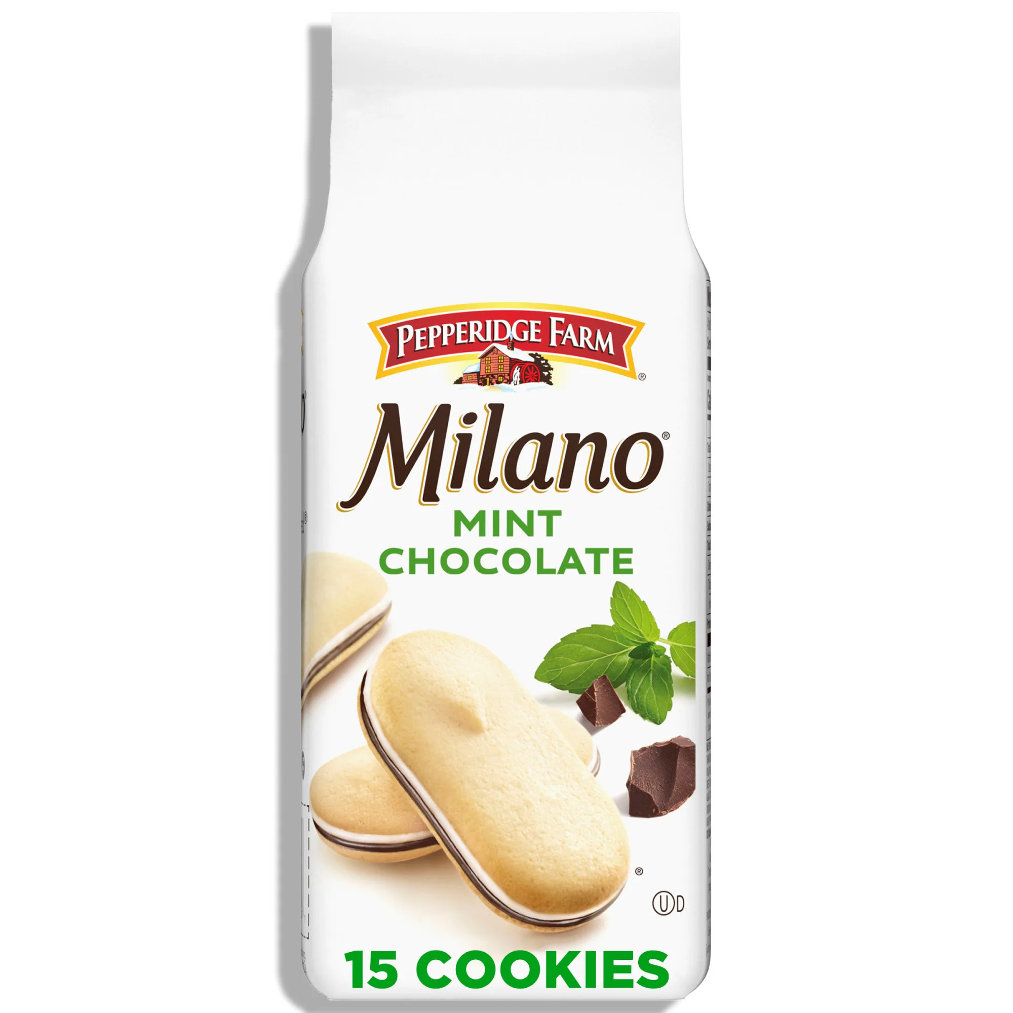 Pepperidge Farm Milano Mint Chocolate Cookies, 7 oz Bag (15 Cookies)