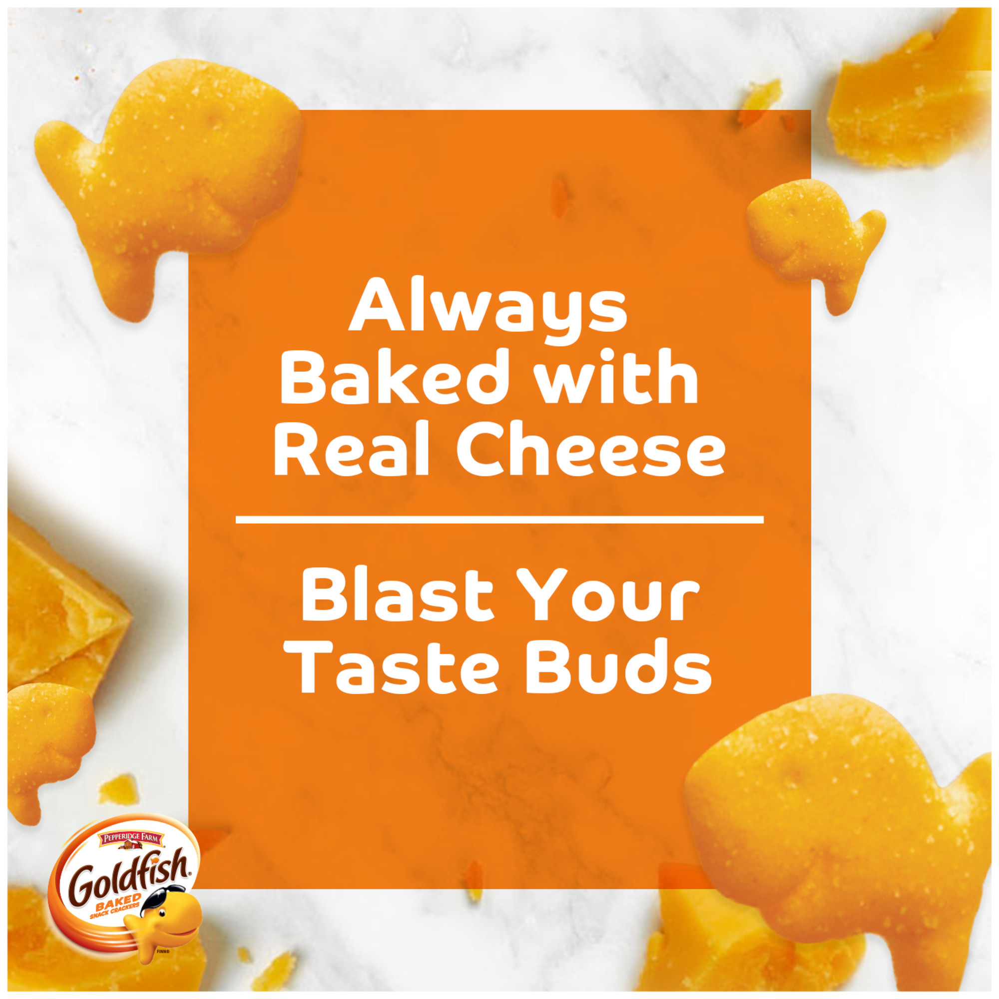 Goldfish Flavor Blasted Crackers, Xtra Cheddar Snack Packs, 12 Count Multipack thumbnail 2