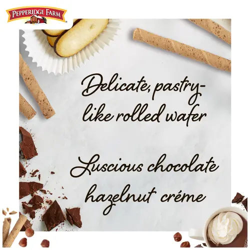 Pepperidge Farm Pirouette Cookies, Chocolate Hazelnut CrÃ©me Filled Wafers, 13.5 oz Tin thumbnail 2