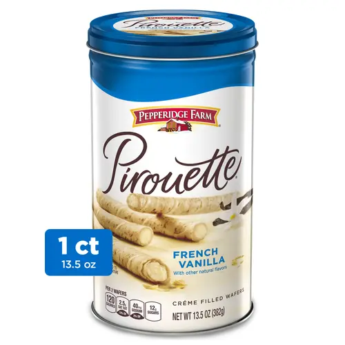 Pepperidge Farm Pirouette Cookies, French Vanilla CrÃ¨me Filled Wafers, 13.5 oz Tin