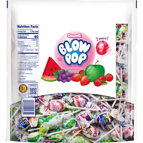 Charms Blow Pop, Assorted Flavored Lollipops, 41.25 oz thumbnail 2