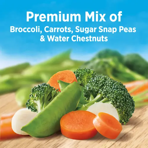 Birds Eye Steamfresh Broccoli, Carrots, Sugar Snap Peas & Water Chestnuts, Frozen, 10.8 oz thumbnail 2
