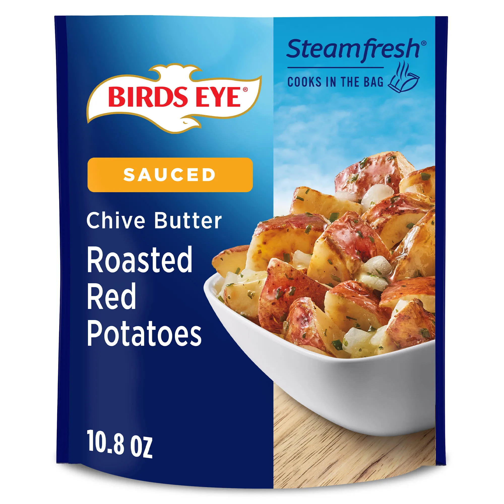 Birds Eye Steamfresh Roasted Red Potatoes with Chive Butter Sauce, Frozen Vegetable, 10.8 oz Bag (Frozen)